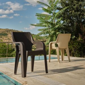 Ruth Rattan Garten-Stühle